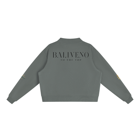 BALIVENO Minimalist Essential Fleece Mock-Neck Crew Sweatshirt — Studio 02