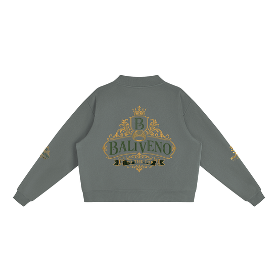 Baliveno Luxurious Essential Fleece Mock-Neck Crew Sweatshirt