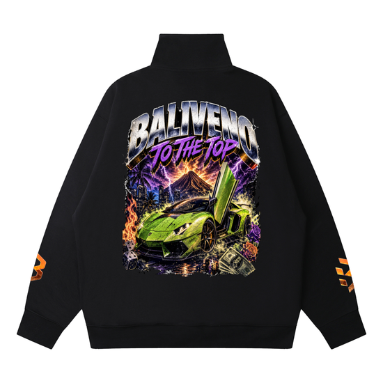 BALIVENO Quarter-Zip Drop-Shoulder Sweatshirt — Studio 01