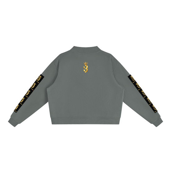 Baliveno Essential Fleece Mock-Neck Crew Sweatshirt