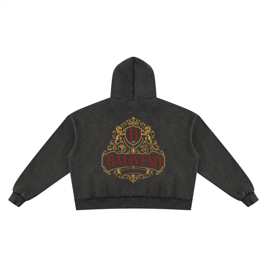 Baliveno Unisex Vintage Wash Fleece Boxy Hoodie