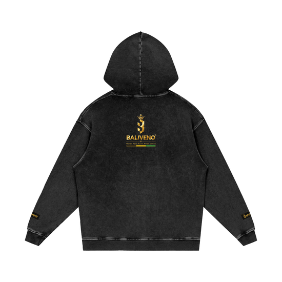 Snow Washed Loose Cotton Hoodie