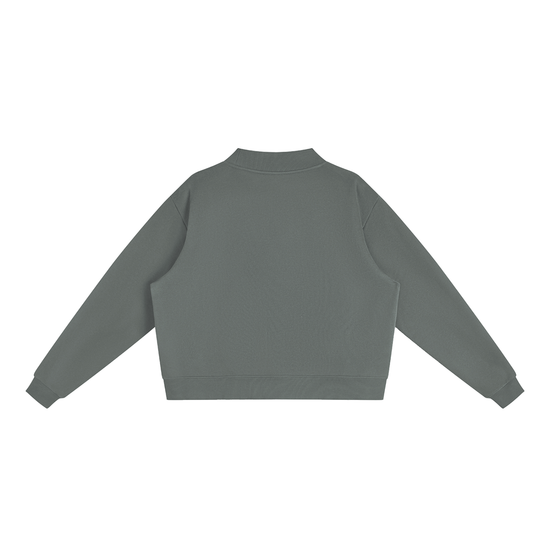 BALIVENO Minimalist Essential Fleece Mock-Neck Crew Sweatshirt — Studio 01