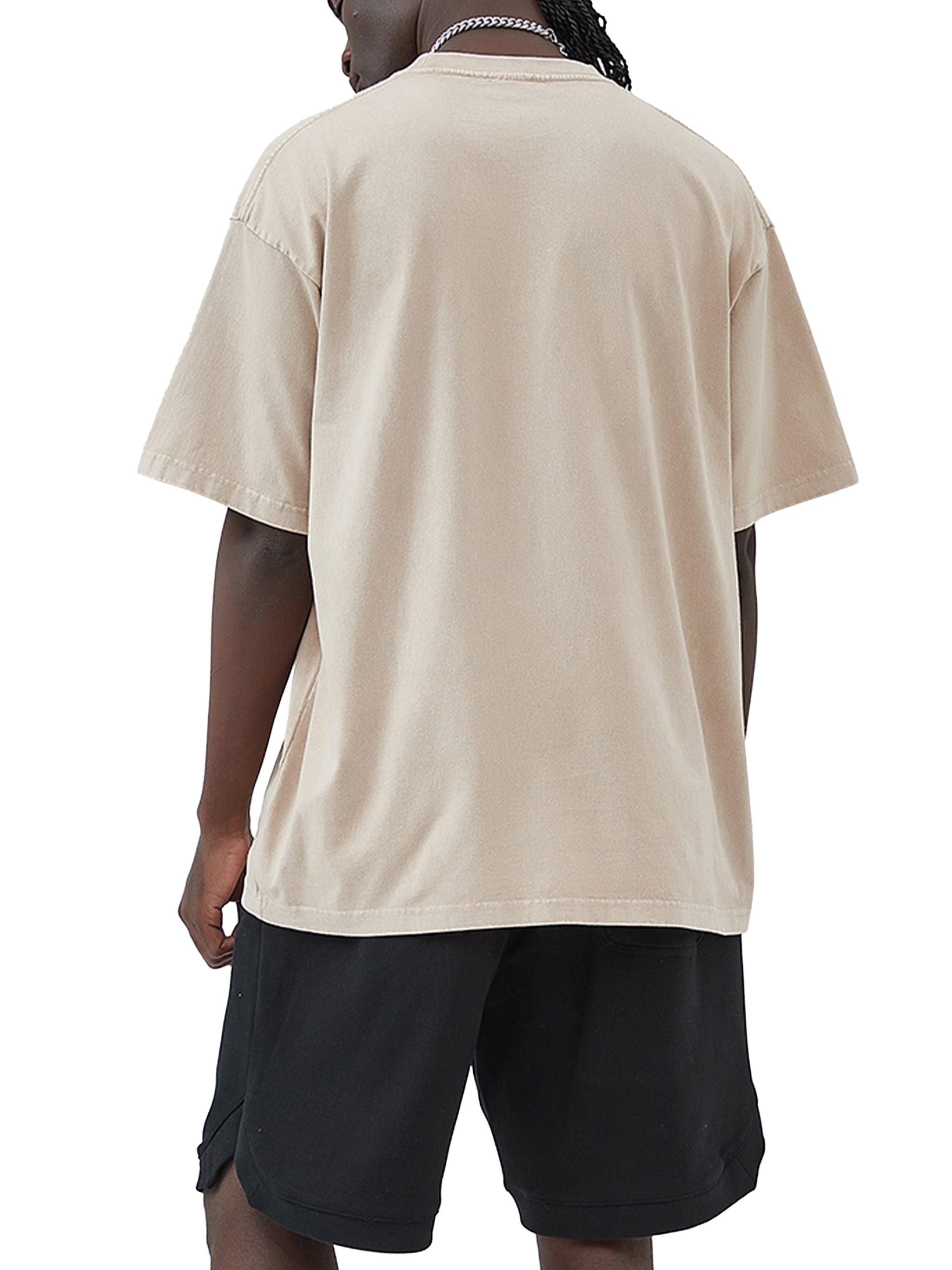 Baliveno Black Unisex Acid Wash Oversize T-Shirt - 250 GSM