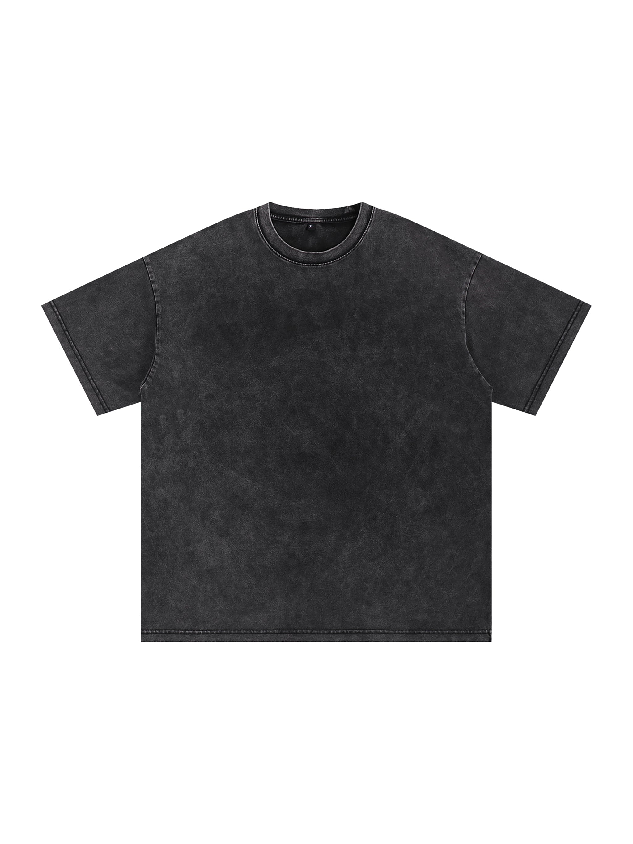 Baliveno Black Unisex Acid Wash Oversize T-Shirt - 250 GSM