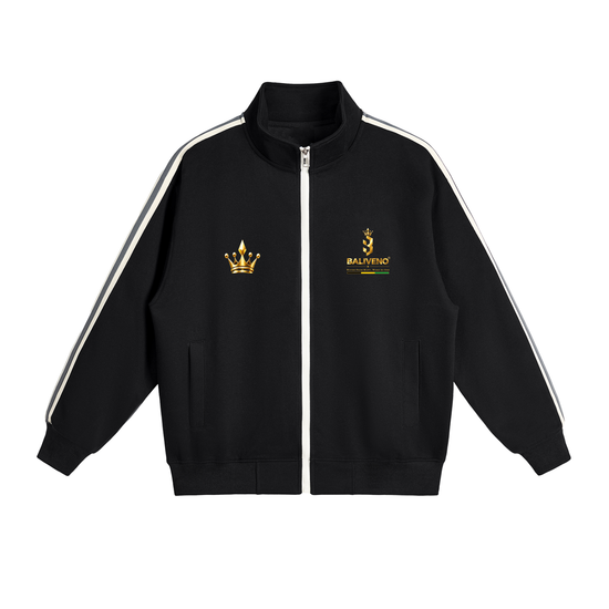 BALIVENO Contrast Side-Stripe Stand Collar Jacket, part of a tracksuit outfit