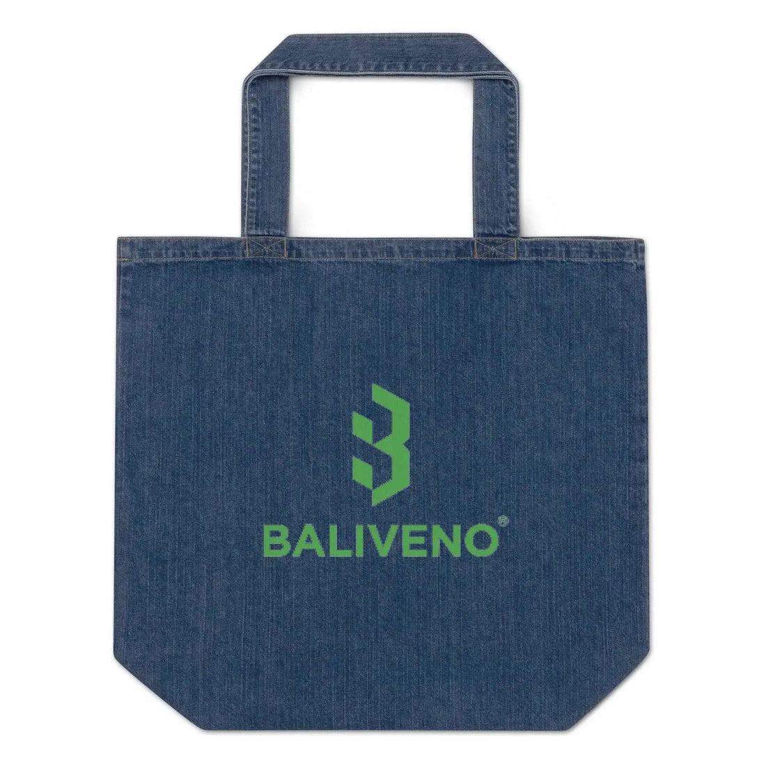 BALIVENO Organic Denim Tote Bag with long handles in 100% organic cotton