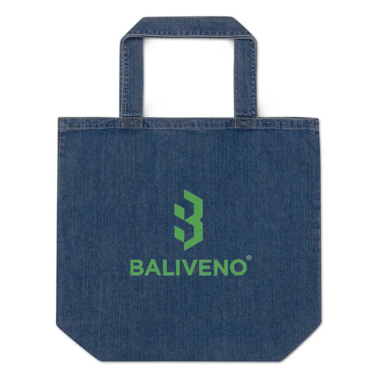 BALIVENO Organic Denim Tote Bag with long handles in 100% organic cotton