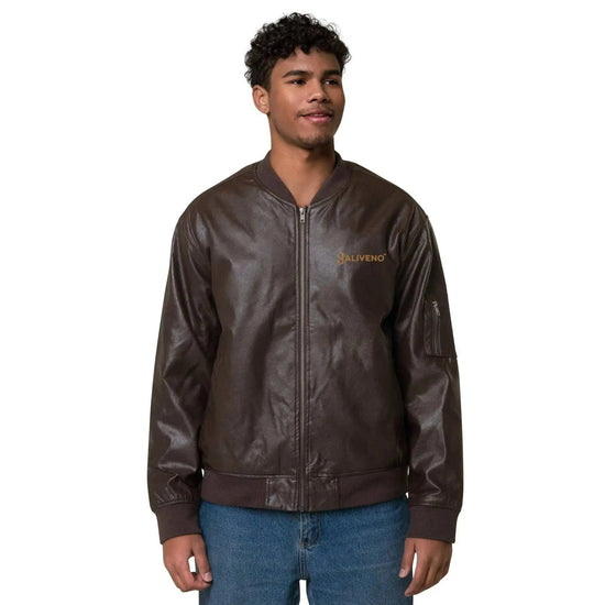 BALIVENO Leather Bomber Jacket for date night outfits