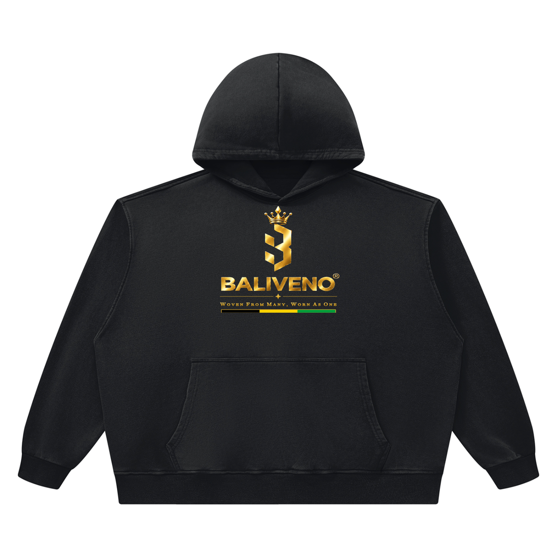 Unisex Heavyweight Vintage Wash Boxy Hoodie in 100% cotton, a Caribbean British streetwear staple