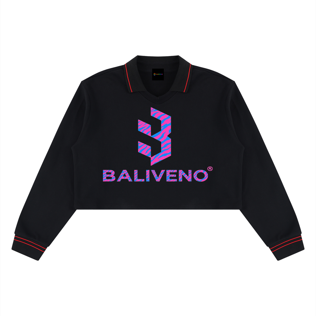 BALIVENO Women's Cropped Collared Sweatshirt in heavyweight cotton, a Christmas gift idea for her