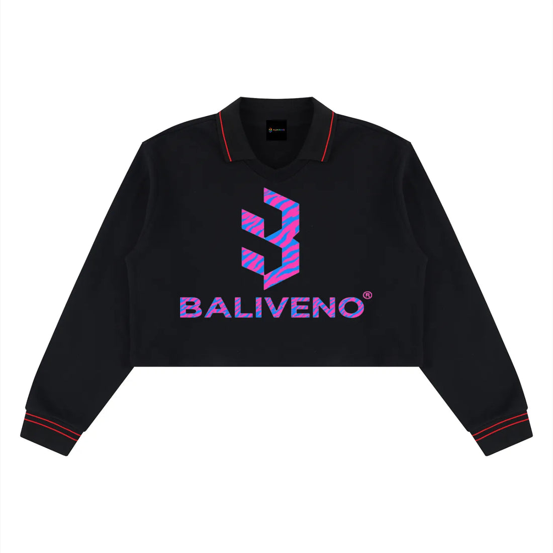 BALIVENO Women's Crop Collared Sweatshirt in 100% cotton for a quiet luxury outfit