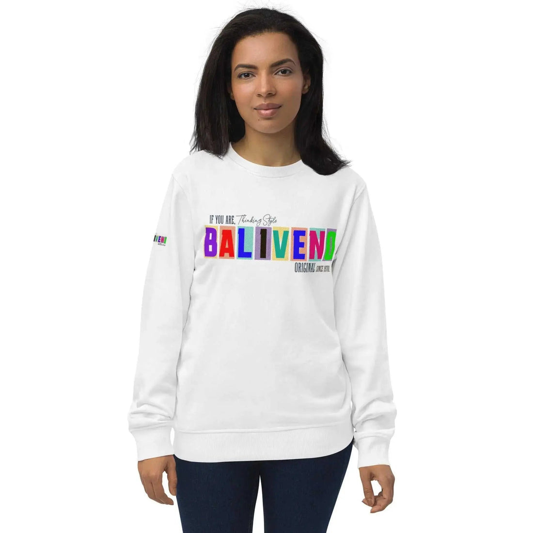 BALIVENO Unisex Organic Sweatshirt with set-in sleeves and rib collar for old money style