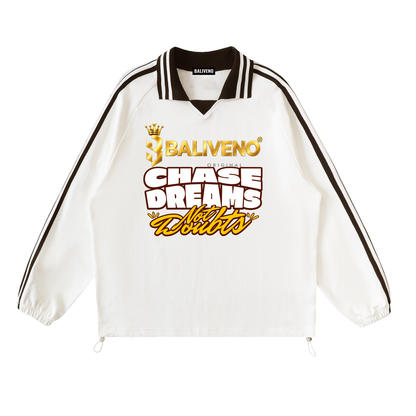 BALIVENO Striped Lapel-Collar Sweatshirt — Studio 01
