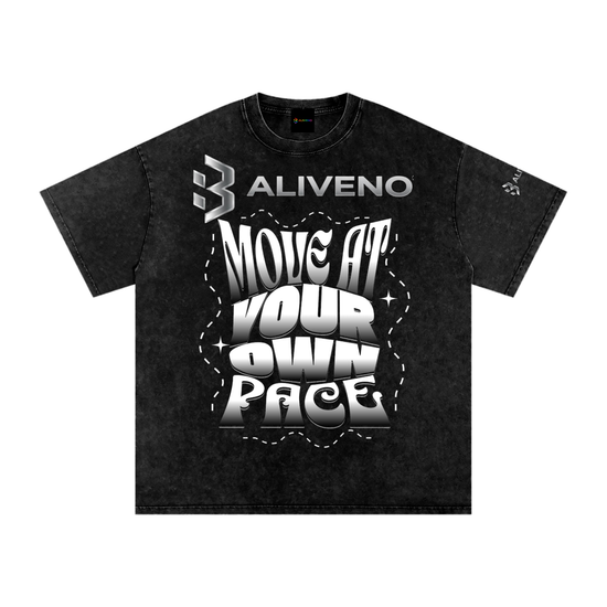Snow Washed Oversized Cotton T-Shirt