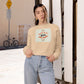 Cropped Pullover — "Keep Your Distance" Retro Graphic