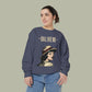Baliveno Retro Girl Sweatshirt — Vintage Graphic Garment-Dyed Crewneck