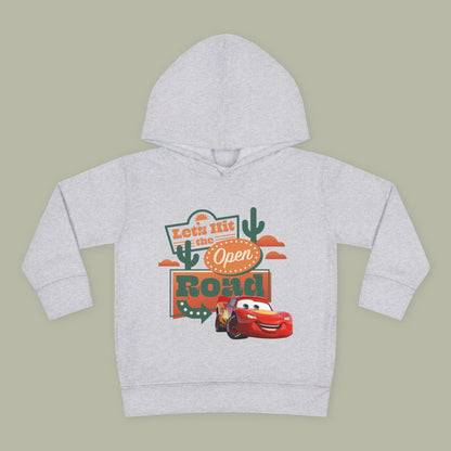 Toddler Hoodie “Let’s Hit the Open Road” Cars Lightning McQueen Pullover