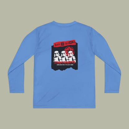 Youth Long Sleeve Tee — Retro Stormtrooper Squad Graphic