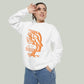 Law of Identity Sweatshirt — Abstract Orange Tree Face Graphic Crewneck