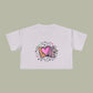 LOVE Heart Graffiti Crop Tee — Cute Love Graphic Top