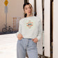 Cropped Pullover — "Keep Your Distance" Retro Graphic