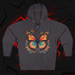 Butterfly Graphic Zip Hoodie — Colorful Monarch Chest & Bold Back Typography