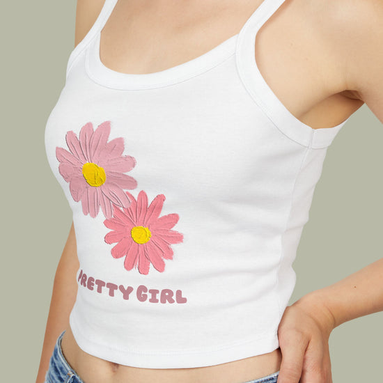 Baliveno Pretty Girl Crop Tank Top