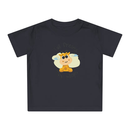 Baby T-Shirt — "Tall Dreams Tiny Steps" Cute Graphic Baby Tee