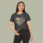 Baliveno Floral Heart Crop Top