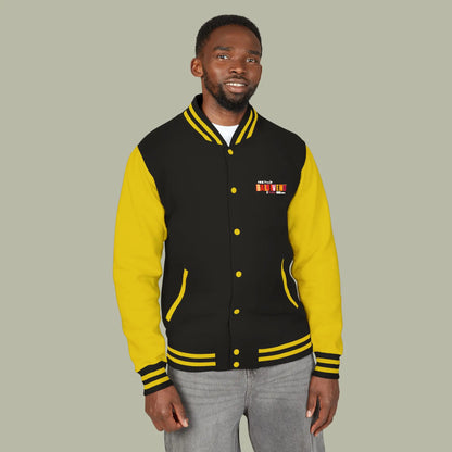 Paint Drip Letterman Jacket — Balveno Graphic Varsity Jacket