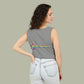 Sunflower "Be Happy" Tank Top — Floral Summer Casual Tank Top