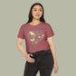 Baliveno Floral Heart Crop Top