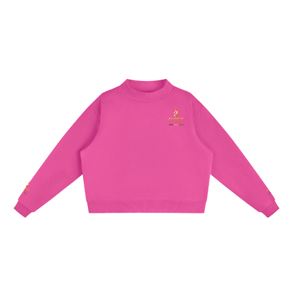 Baliveno luxury Essential Fleece Mock-Neck Crew Sweatshirt