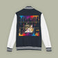 Paint Drip Letterman Jacket — Balveno Graphic Varsity Jacket