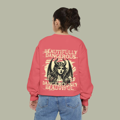 Beautifully Dangerous Graphic Sweatshirt - "BALI VENO" Front & Beautifully Dangerous Back Crewneck