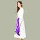 Dance Dress — White Long Sleeve AOP with Purple "BALIVENO VIVE" Graffiti Dance Dress