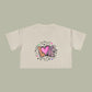 LOVE Heart Graffiti Crop Tee — Cute Love Graphic Top