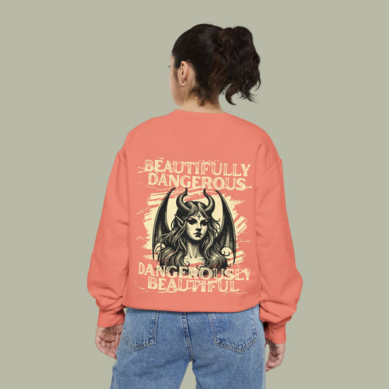 Beautifully Dangerous Graphic Sweatshirt - "BALI VENO" Front & Beautifully Dangerous Back Crewneck