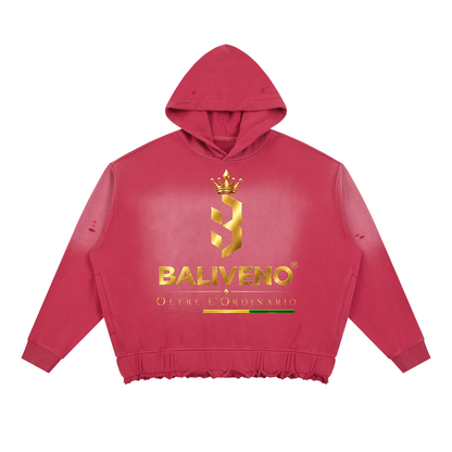 Baliveno Unisex Sunfade Ripped Boxy Hoodie