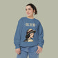 Baliveno Retro Girl Sweatshirt — Vintage Graphic Garment-Dyed Crewneck