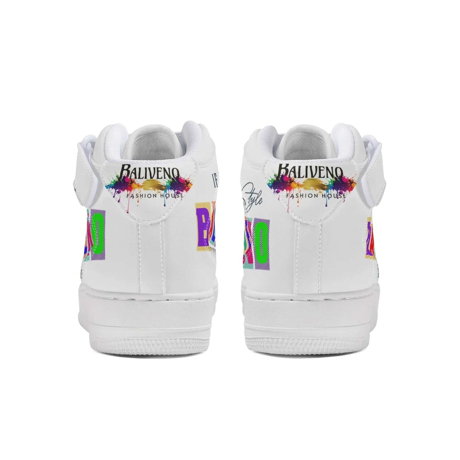 Baliveno UnisexBaliveno Unisex High Top Leather Sneakers* Custom all-over printed shoes with lace-up and velcro closure construction for a snug fit.* Made of high-quality eco-friendly PU upper to keep your shoes clean, wa[Bal]