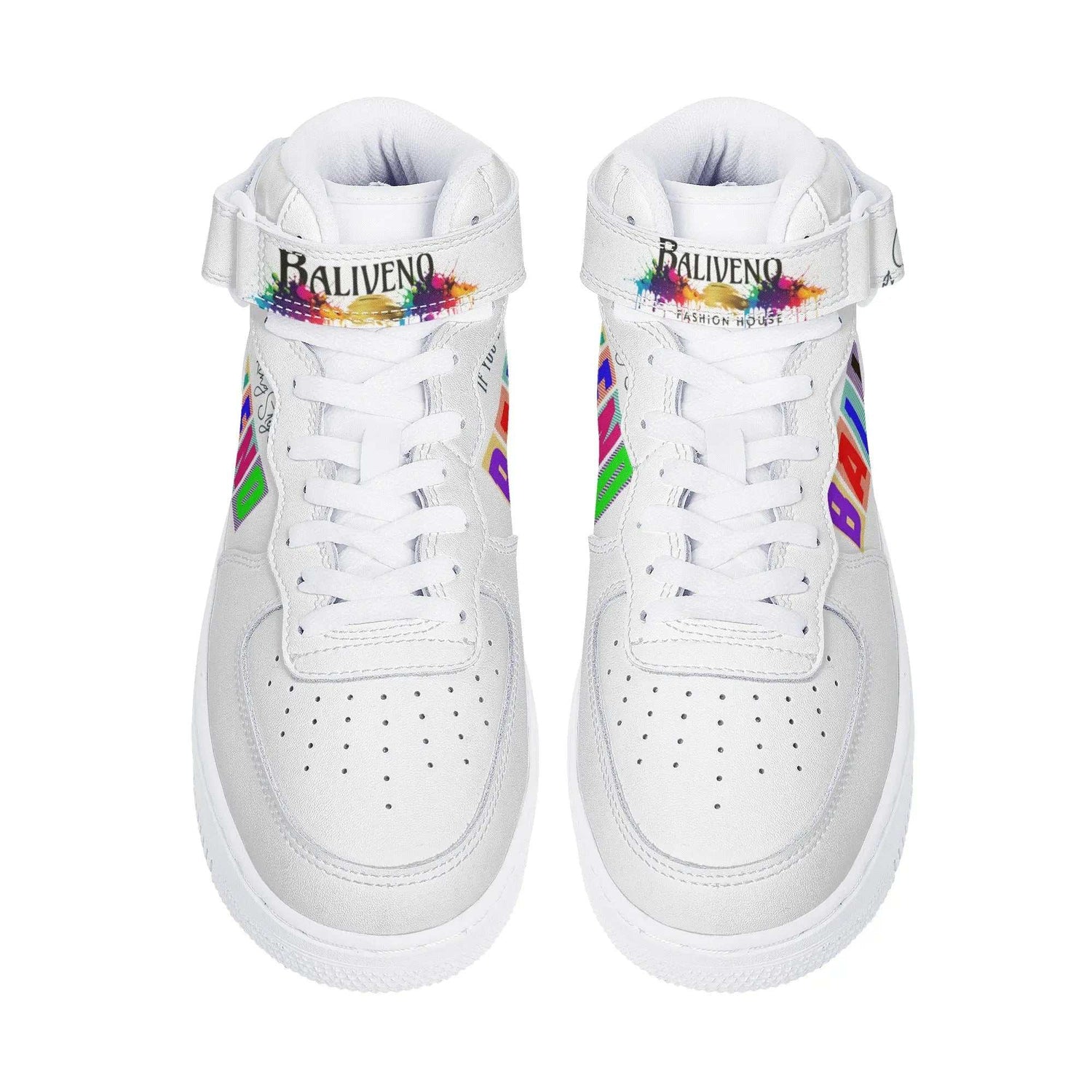 Baliveno UnisexBaliveno Unisex High Top Leather Sneakers* Custom all-over printed shoes with lace-up and velcro closure construction for a snug fit.* Made of high-quality eco-friendly PU upper to keep your shoes clean, wa[Bal]