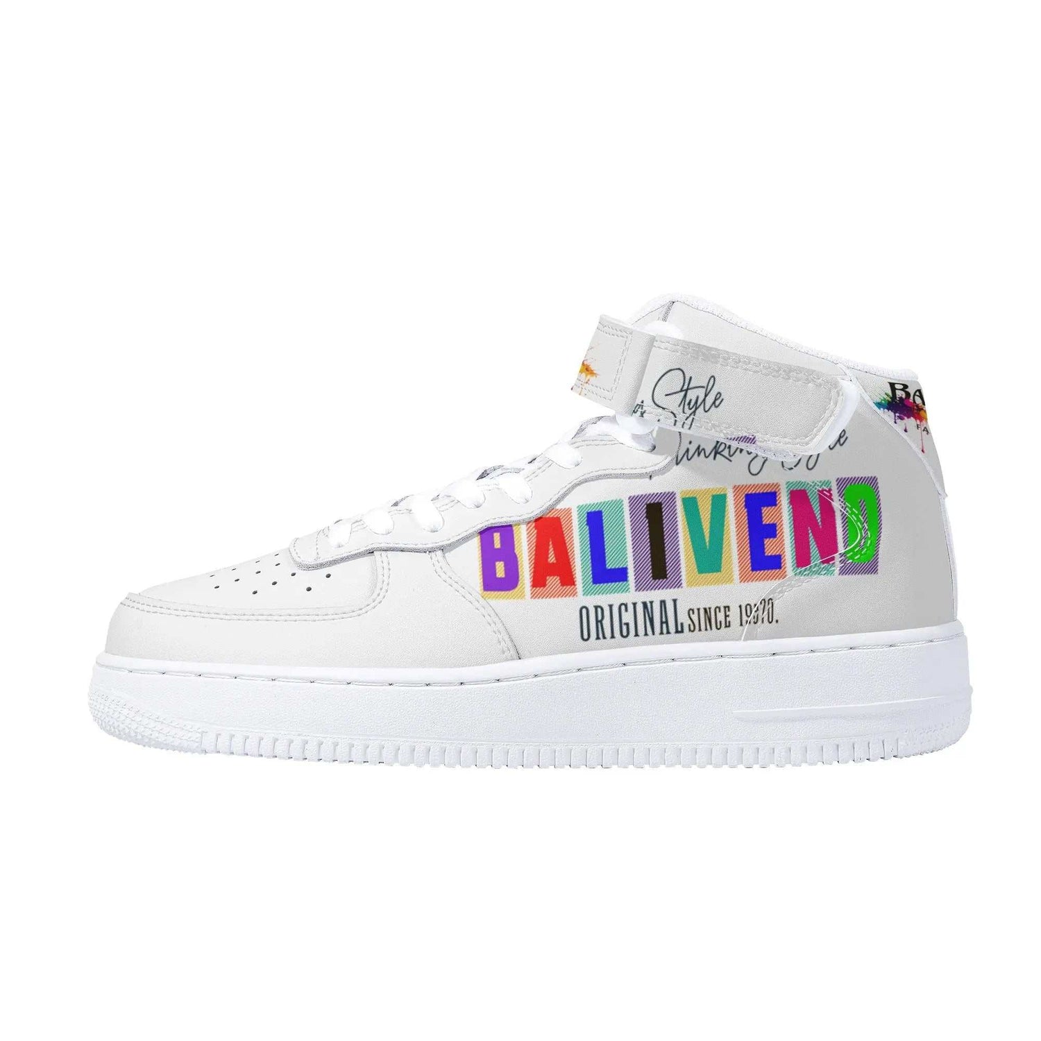 Baliveno UnisexBaliveno Unisex High Top Leather Sneakers* Custom all-over printed shoes with lace-up and velcro closure construction for a snug fit.* Made of high-quality eco-friendly PU upper to keep your shoes clean, wa[Bal]