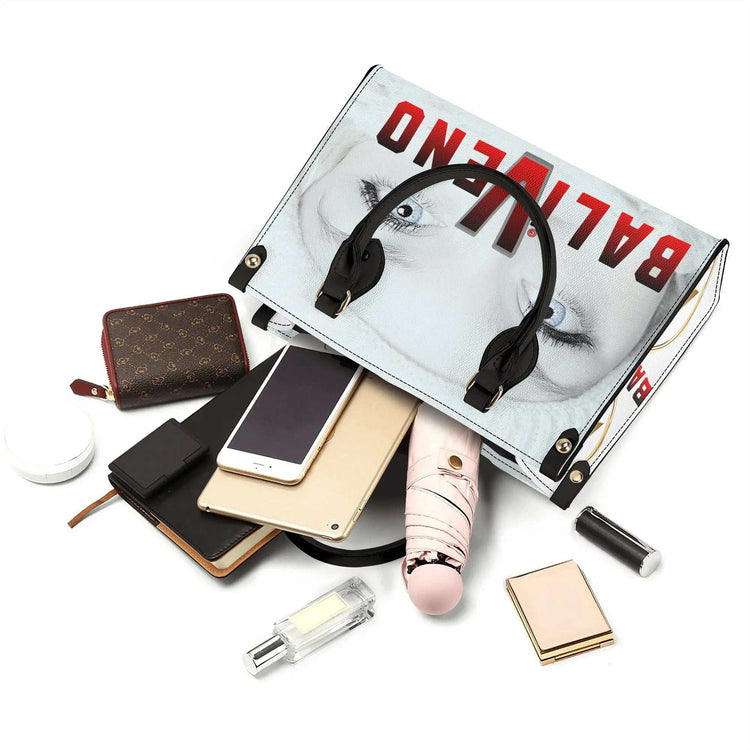 Baliveno Luxury leather HandbagBaliveno Luxury leather HandbagCrafted with quality vegan PU leather, this printed tote boasts a structured silhouette with dual top handles for a balanced, hands-free carry. A top zipper closure [Bal]