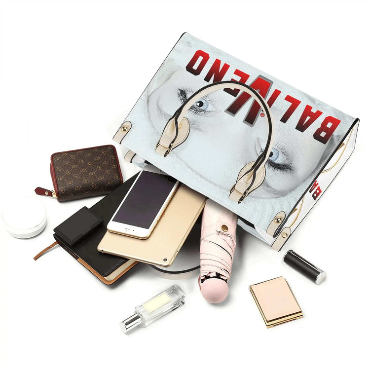 Baliveno Luxury leather HandbagBaliveno Luxury leather HandbagCrafted with quality vegan PU leather, this printed tote boasts a structured silhouette with dual top handles for a balanced, hands-free carry. A top zipper closure [Bal]