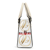 Baliveno Luxury leather HandbagBaliveno Luxury leather HandbagCrafted with quality vegan PU leather, this printed tote boasts a structured silhouette with dual top handles for a balanced, hands-free carry. A top zipper closure [Bal]