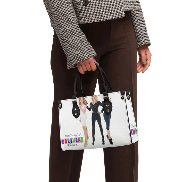 Baliveno Luxury leather HandbagBaliveno Luxury leather HandbagCrafted with quality vegan PU leather, this printed tote boasts a structured silhouette with dual top handles for a balanced, hands-free carry. A top zipper closure [Bal]