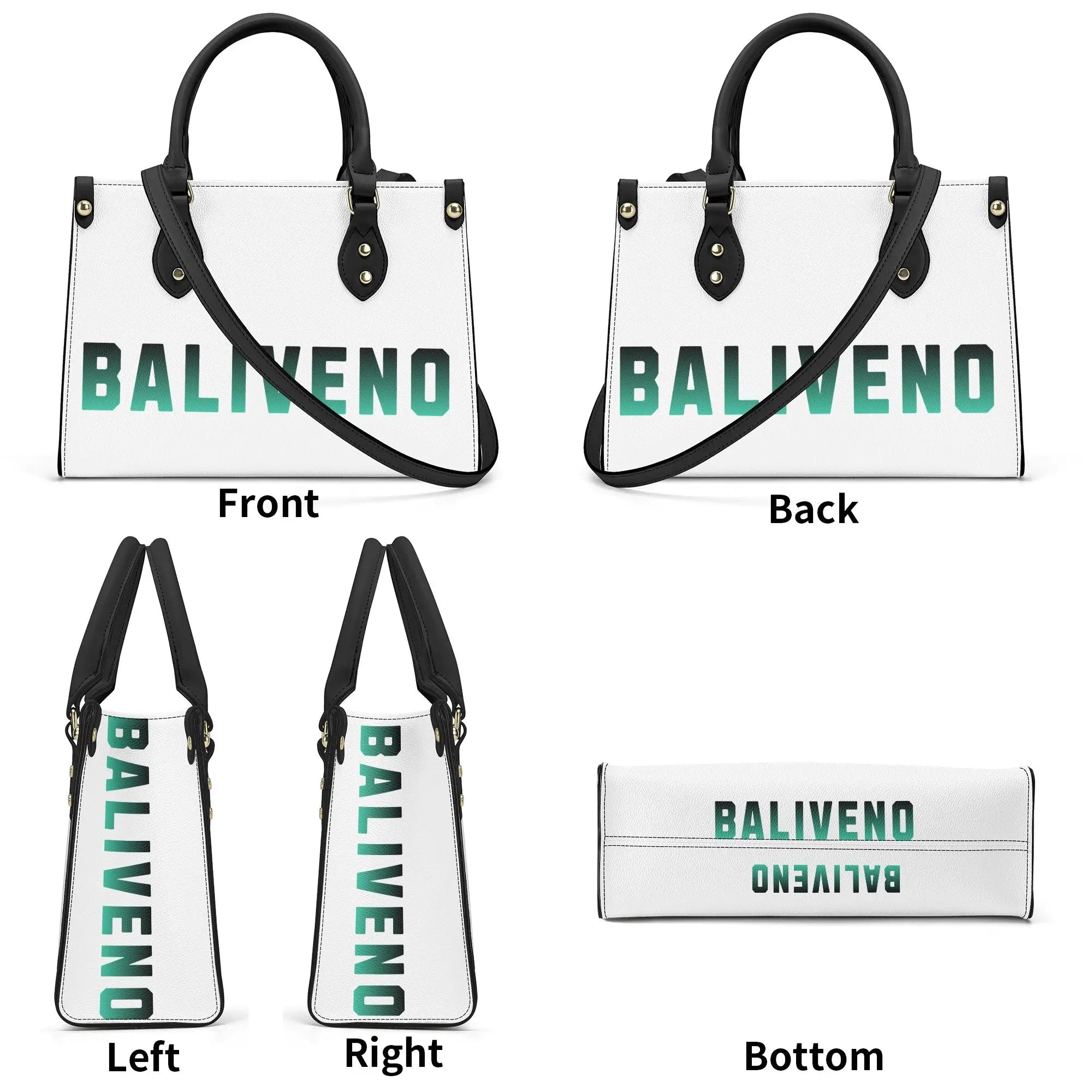 Baliveno Luxury leather Handbag With Shoulder Strap. - BALIVENO