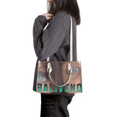 Baliveno Luxury leather Handbag With Shoulder Strap.Baliveno Luxury leather Handbag With Shoulder Strap.Crafted with quality vegan PU leather, this printed tote boasts a structured silhouette with dual top handles for a balanced, hands-free carry. A top zipper closure [Bal]